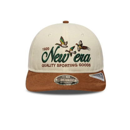 Pictured is this New Era Suede Retro Crown 9FIFTY cap in cream. 2