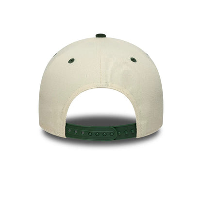 Pictured is this MLB Suede New York Yankees 9FORTY E-Frame cap in cream. 4