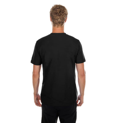 The model is wearing this NFL Sideline 2026 Las Vegas Raiders T-Shirt in black. 2