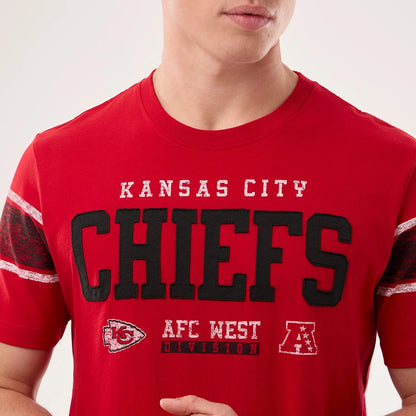 The model is wearing this NFL Sideline 2026 Kansas City Chiefs T-Shirt in red. 3