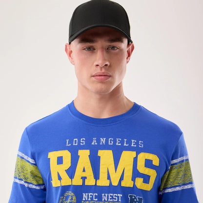 The model is wearing this NFL Sideline 2026 LA Rams T-Shirt in bright blue. 5
