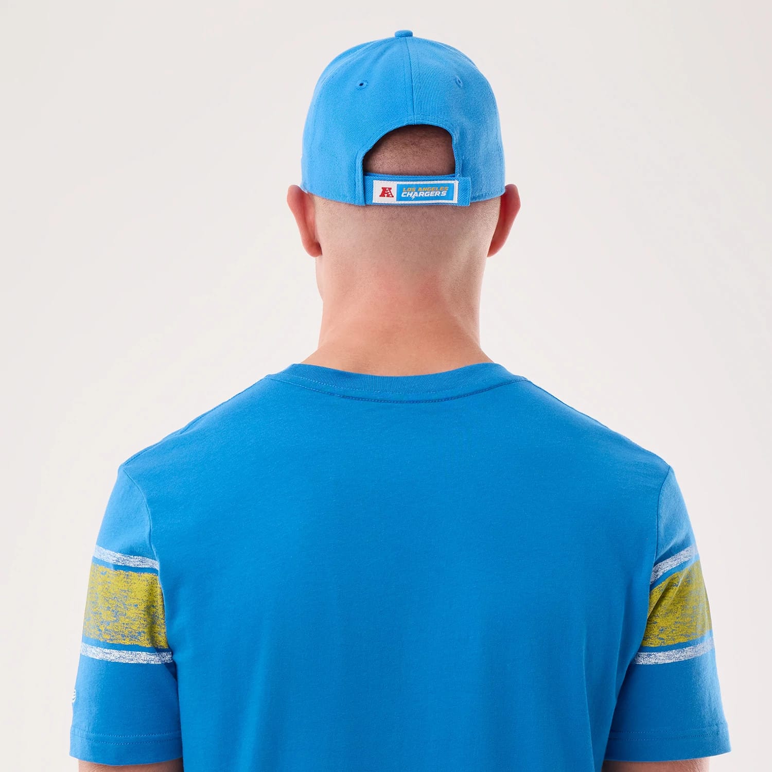 The model is wearing this NFL Sideline 2026 LA Chargers T-Shirt in blue. 7