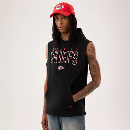The model is wearing this NFL Sideline 2026 Kansas City Chiefs Tank Top in black. 1
