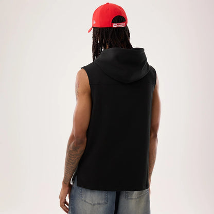 The model is wearing this NFL Sideline 2026 Kansas City Chiefs Tank Top in black. 2