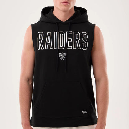 The model is wearing this NFL Sideline 2026 Las Vegas Raiders Tank Top in black. 3