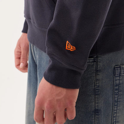 The model is wearing this NFL Sideline 2026 Chicago Bears Pullover Hoodie in navy. 6