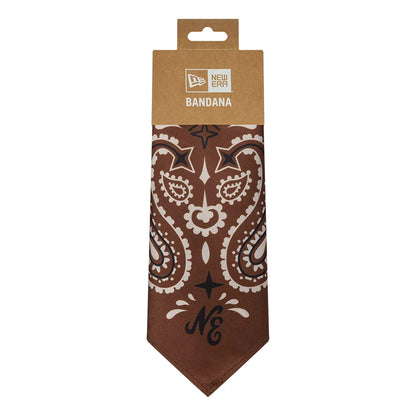 Pictured is this New Era Paisley Bandana in Brown. 3
