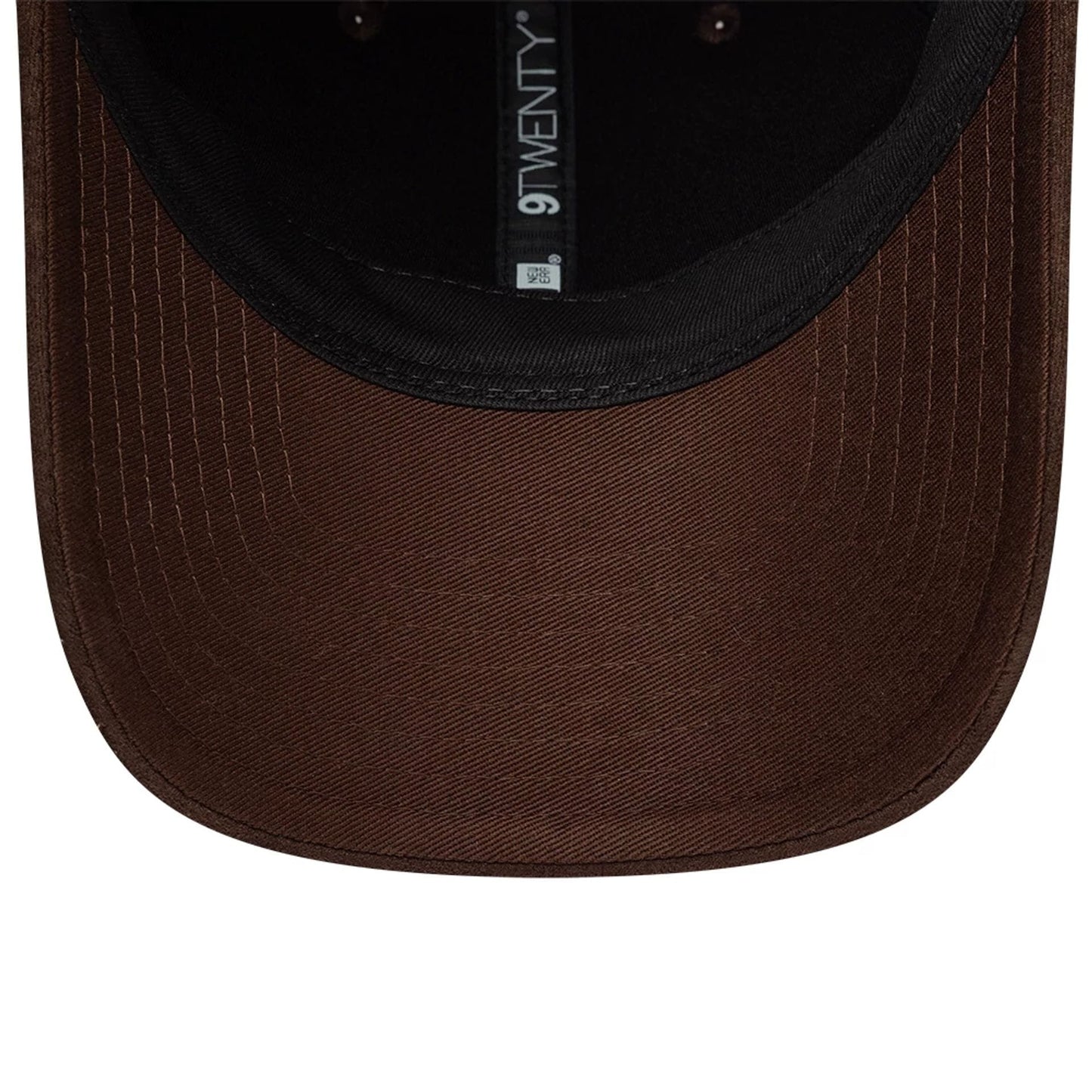 Pictured is this Womens New Era Textured 9TWENTY cap in dark brown. 7