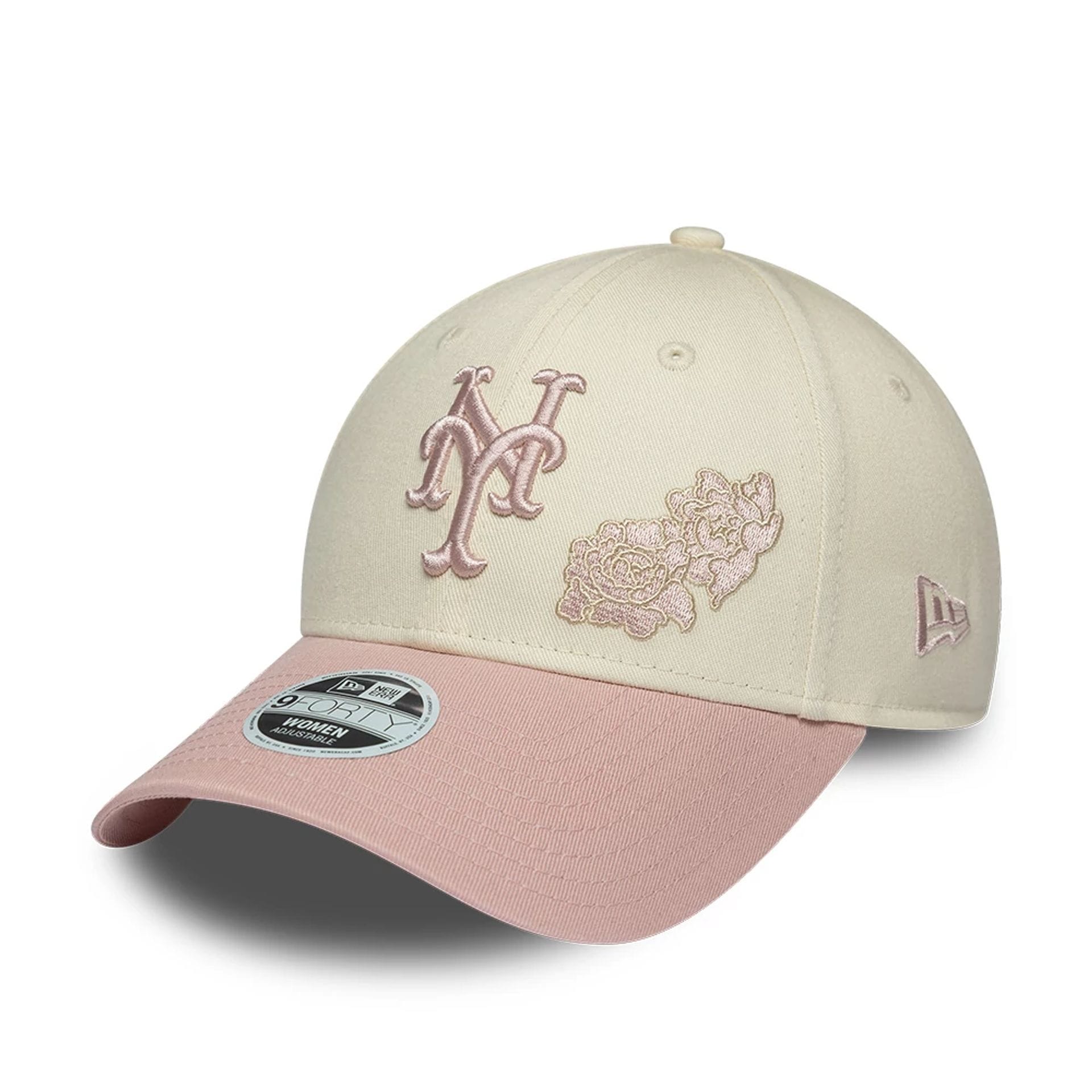 Womens MLB Floral New York Mets Cream 9FORTY Cap | NEC EU