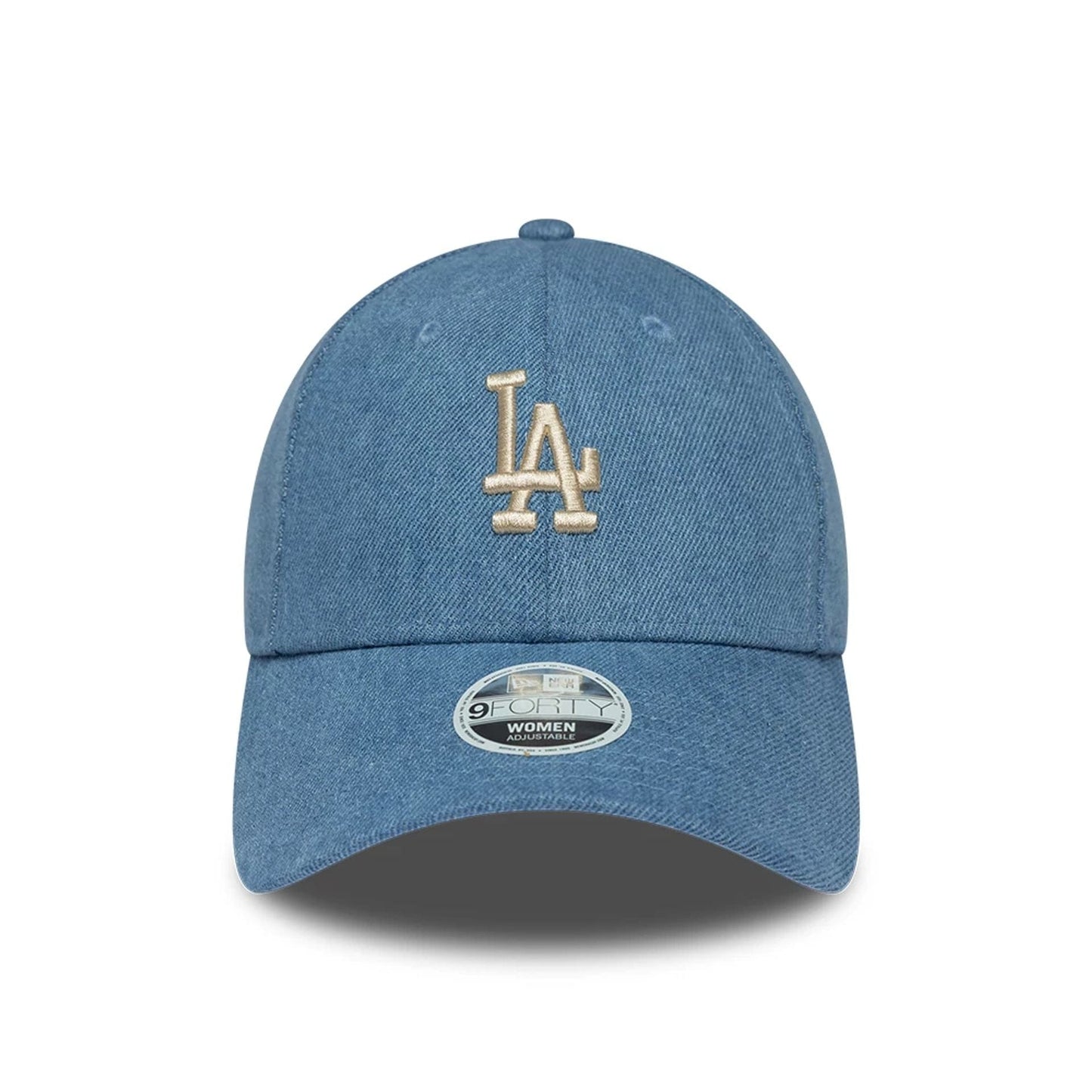 Pictured is this Womens MLB Denim LA Dodgers 9FORTY Bowback cap in pastel blue. 3