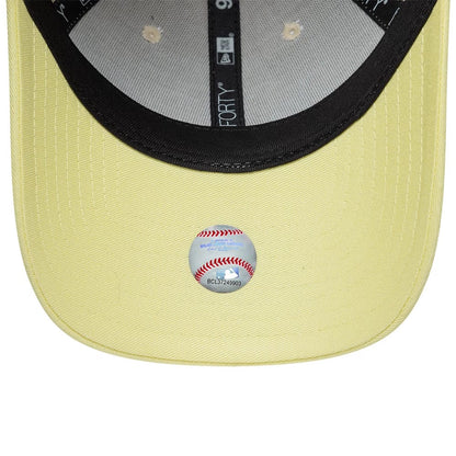 Pictured is this Womens MLB Floral New York Yankees 9FORTY cap in Cream. 7