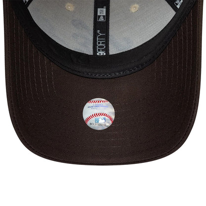 Pictured is this Womens New Era Floral 9FORTY cap in light beige. 7