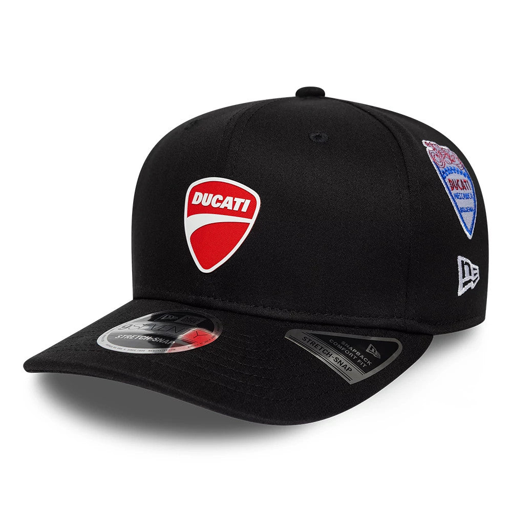 Ducati Patch Ducati Motor Logo Black 9SEVENTY Stretch Snap Cap