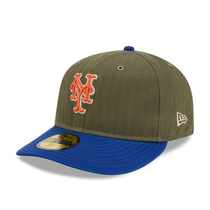Pictured is this MLB American Herringbone New York Mets 59FIFTY Fitted cap in Green. 4