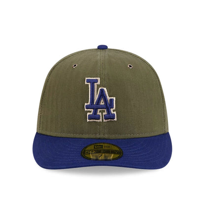 Pictured is this MLB American Herringbone LA Dodgers 59FIFTY Fitted cap in green. 3