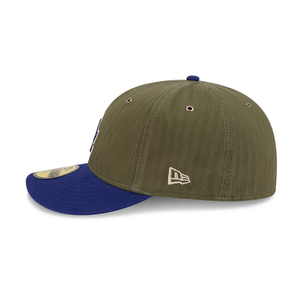 Pictured is this MLB American Herringbone LA Dodgers 59FIFTY Fitted cap in green. 6