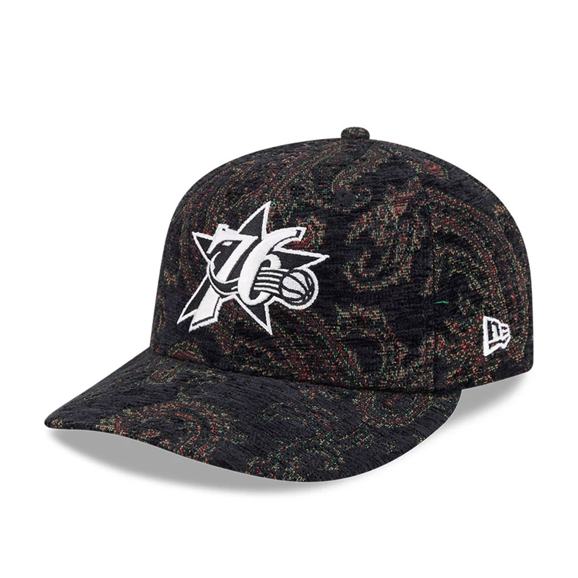 NBA Jacquard Chenille Philadelphia 76ers Black 59FIFTY Fitted Cap