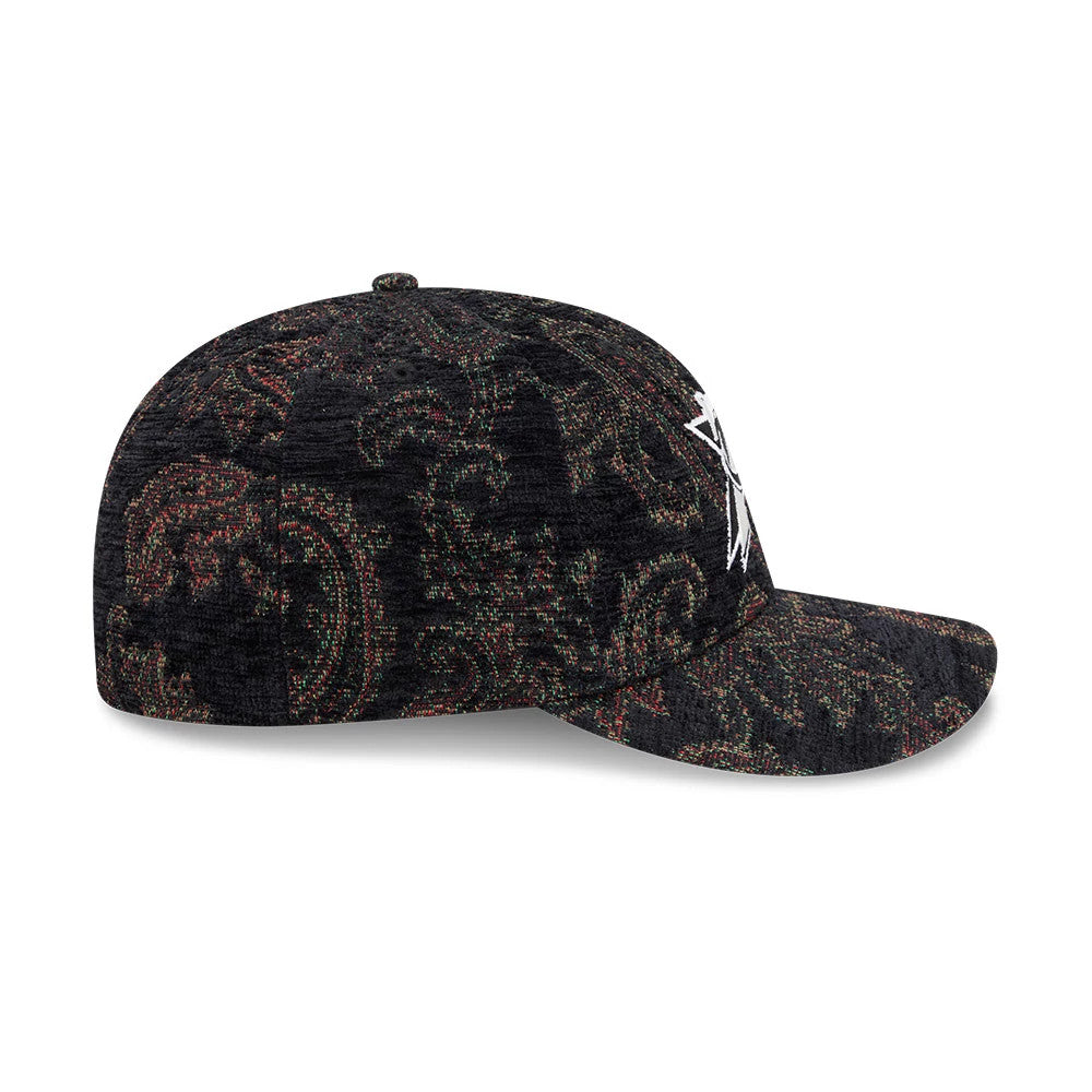 Pictured is this NBA Jacquard Chenille Philadelphia 76ers 59FIFTY Fitted cap in black. 7
