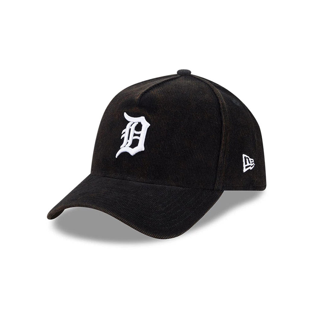 Pictured is this MLB Quickstrike Snow Wash Cord Detroit Tigers 59FORTY A-Frame Fitted cap in black. 1