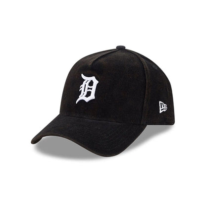 Pictured is this MLB Quickstrike Snow Wash Cord Detroit Tigers 59FORTY A-Frame Fitted cap in black. 1