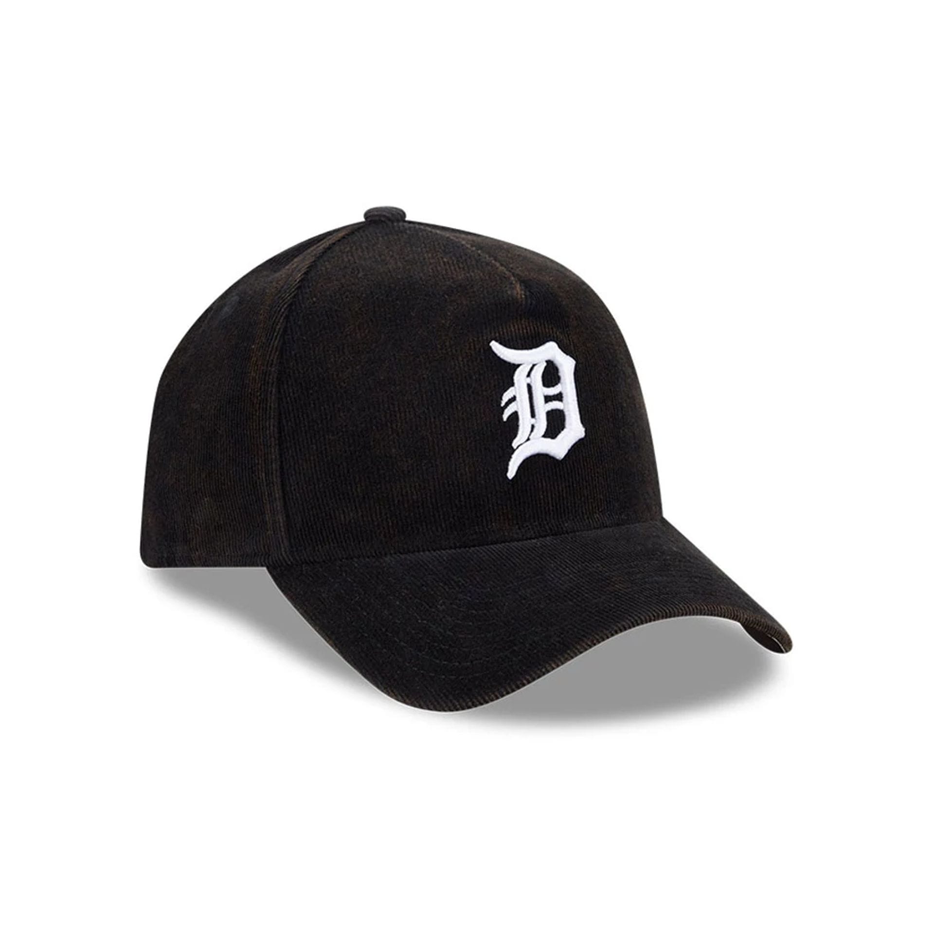 Pictured is this MLB Quickstrike Snow Wash Cord Detroit Tigers 59FORTY A-Frame Fitted cap in black. 4