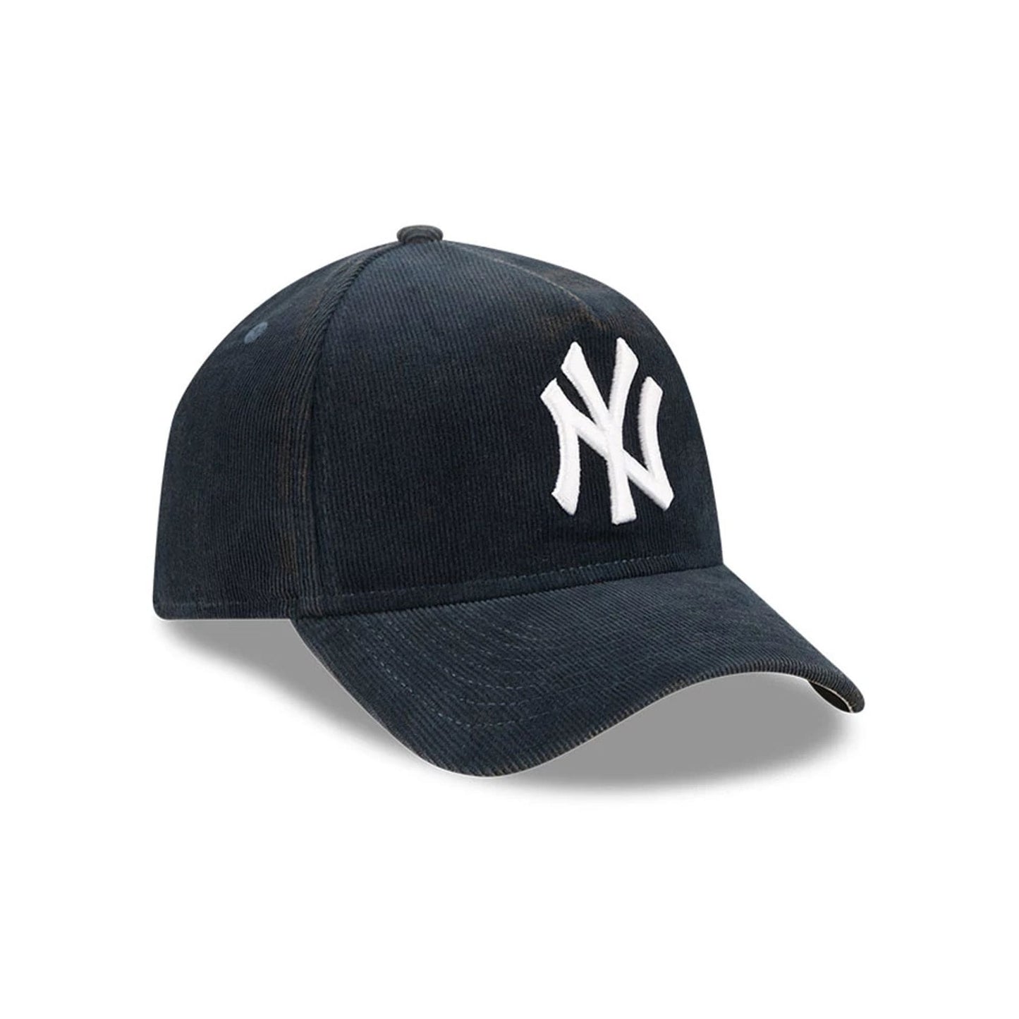 Pictured is this MLB Quickstrike Snow Wash Cord New York Yankees 59FORTY A-Frame Fitted cap in navy. 4