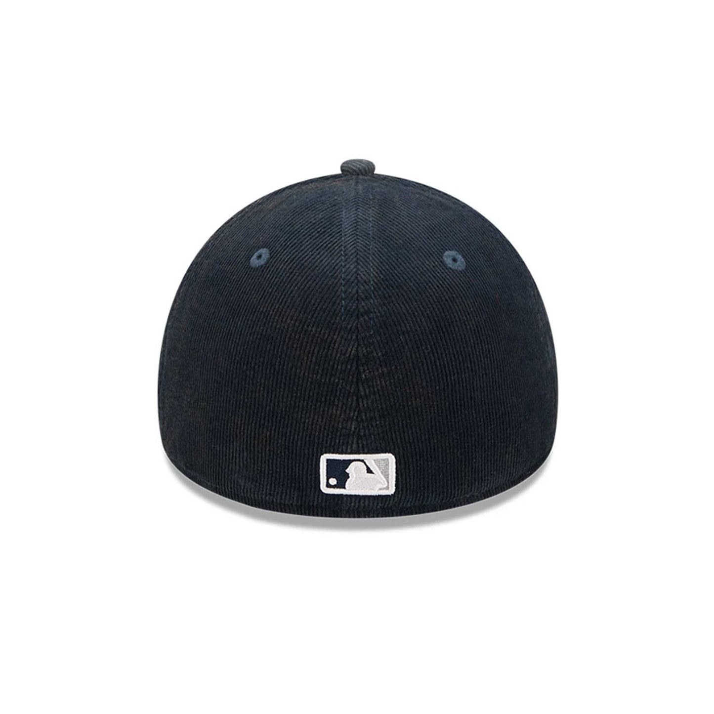 Pictured is this MLB Quickstrike Snow Wash Cord New York Yankees 59FORTY A-Frame Fitted cap in navy. 7