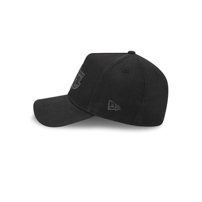 Pictured is this NBA Hardwood Classic Waxy Canvas LA Lakers 59FORTY A-Frame Fitted cap in black. 5