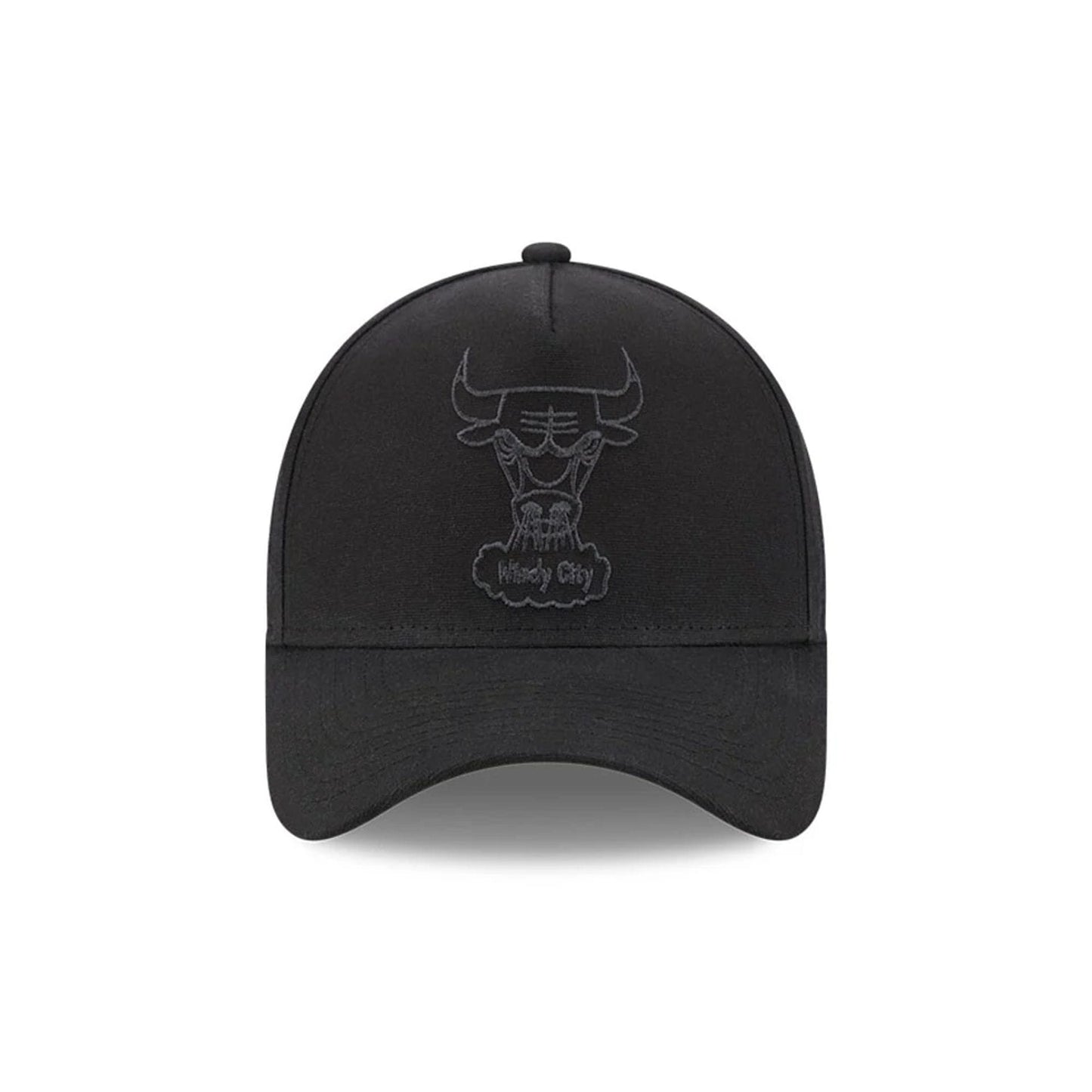 Pictured is this NBA Hardwood Classic Waxy Canvas Chicago Bulls 59FORTY A-Frame Fitted cap in black. 2