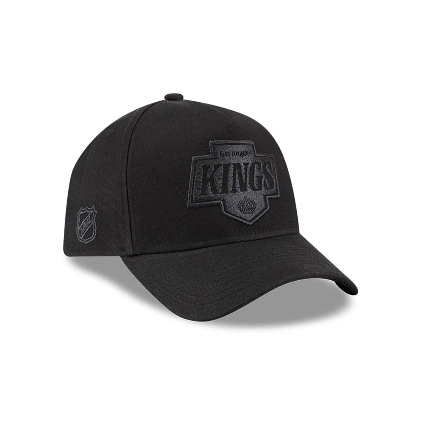 Pictured is this NHL Quickstrike Waxy Canvas LA Kings 59FORTY A-Frame Fitted cap in black. 3