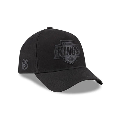 Pictured is this NHL Quickstrike Waxy Canvas LA Kings 59FORTY A-Frame Fitted cap in black. 3