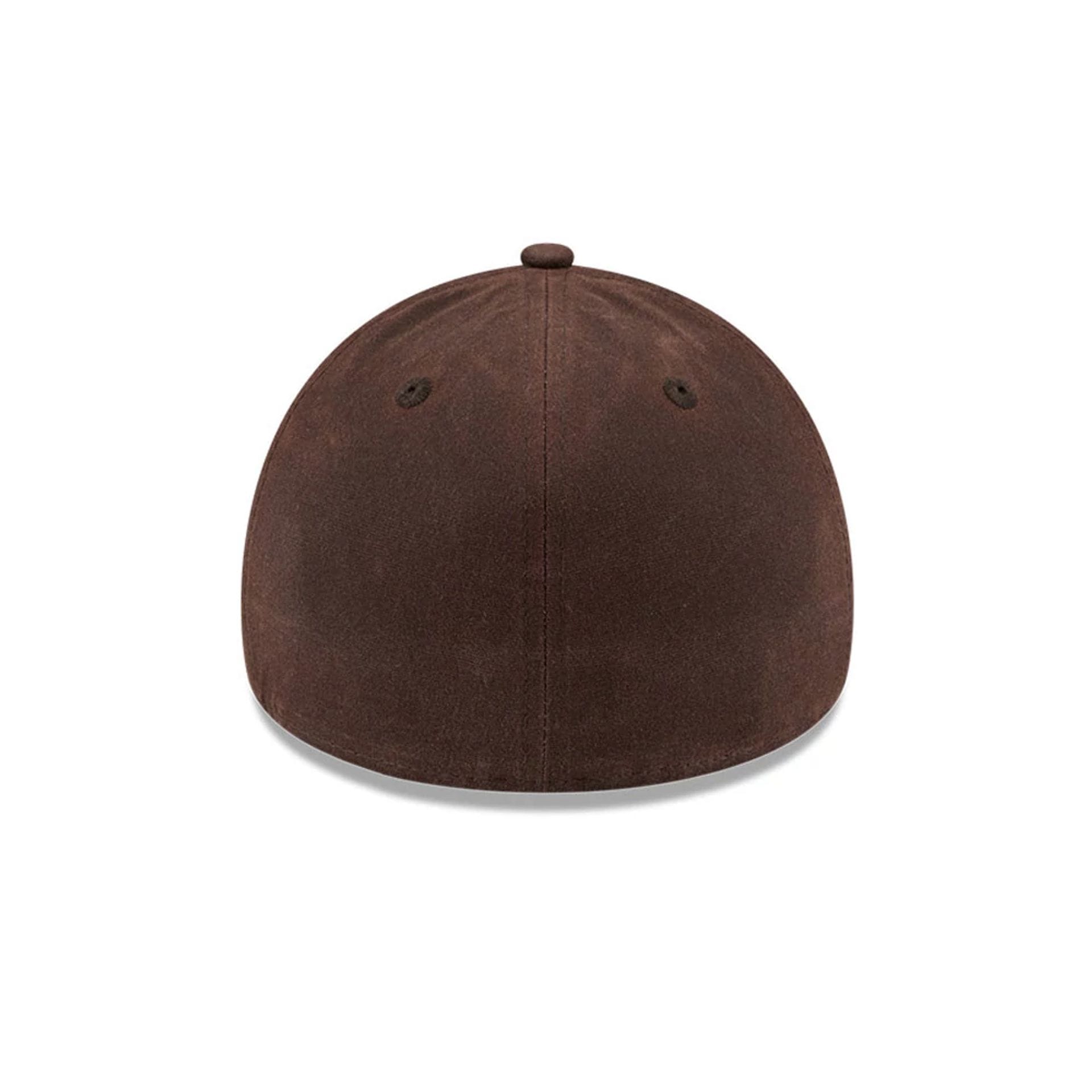 Pictured is this MLB Quickstrike Waxy Canvas New York Mets 59FORTY A-Frame Fitted cap in open brown. 6