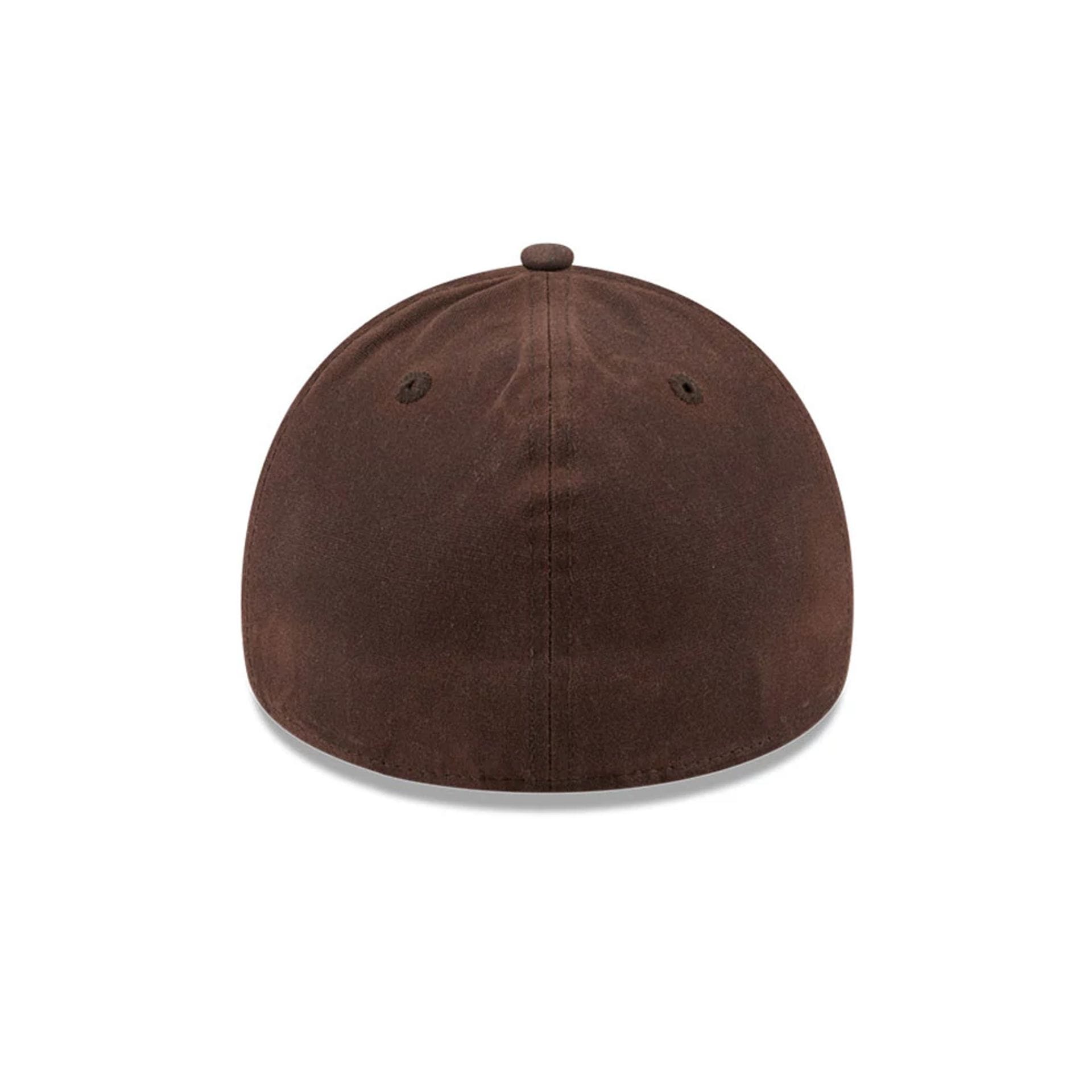 Pictured is this MLB Quickstrike Waxy Canvas LA Dodgers 59FORTY A-Frame Fitted cap in open brown. 6