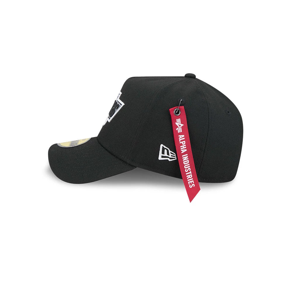 Pictured is this NHL X Alpha LA Kings 59FORTY A-Frame Fitted cap in Black. 4