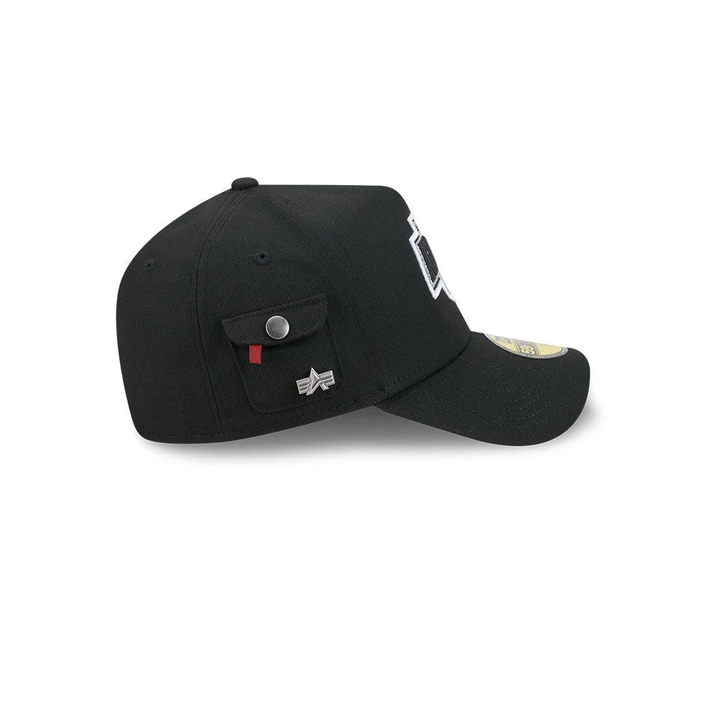 Pictured is this NHL X Alpha LA Kings 59FORTY A-Frame Fitted cap in Black. 5