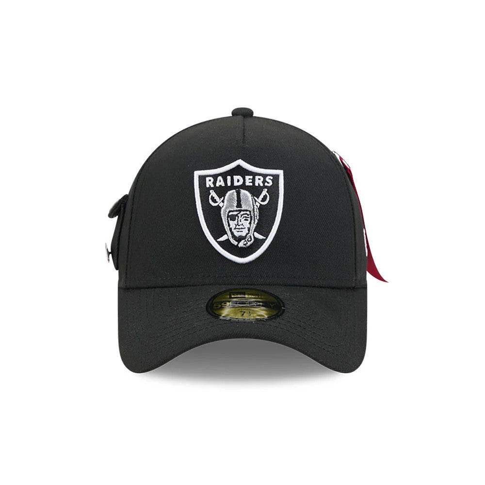 NFL X Alpha Las Vegas Raiders Black 59FORTY A-Frame Fitted Cap