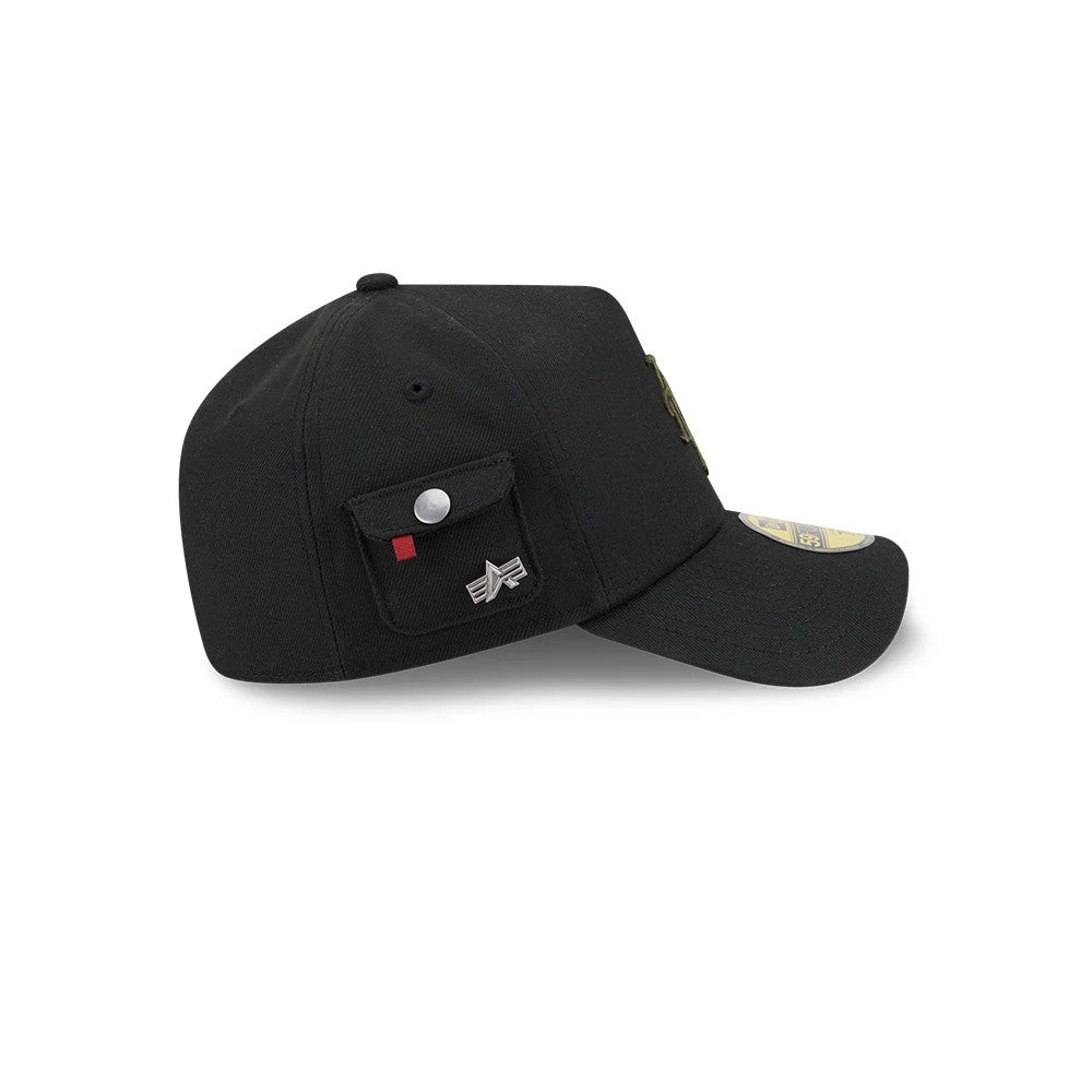 Pictured is this MLB X Alpha New York Mets 59FORTY A-Frame Fitted cap in black. 5