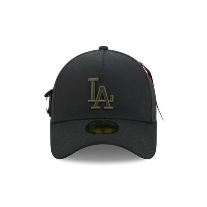 Pictured is this MLB X Alpha LA Dodgers 59FORTY A-Frame Fitted cap in black. 2