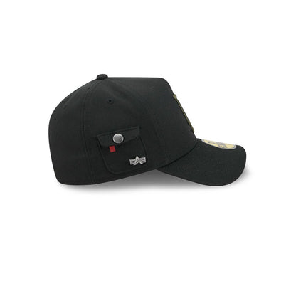 Pictured is this MLB X Alpha LA Dodgers 59FORTY A-Frame Fitted cap in black. 5