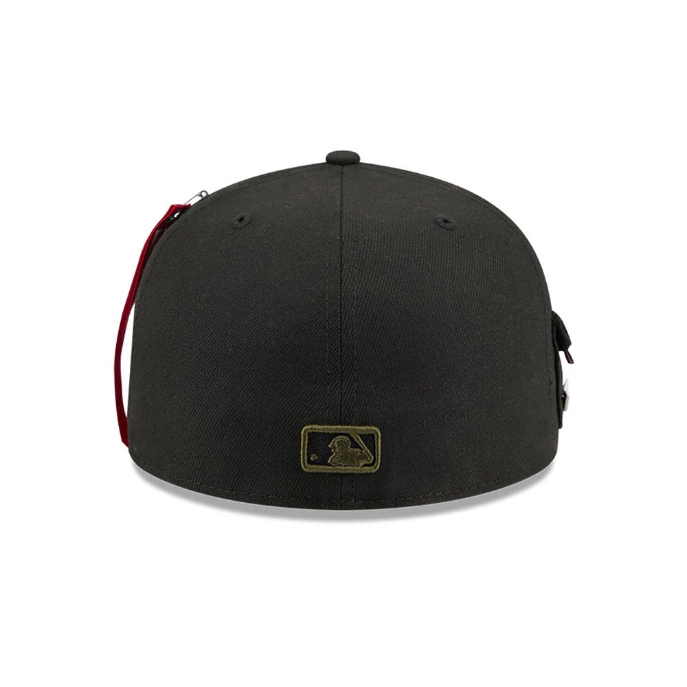 Pictured is this MLB X Alpha New York Yankees 59FIFTY Fitted cap in black. 7