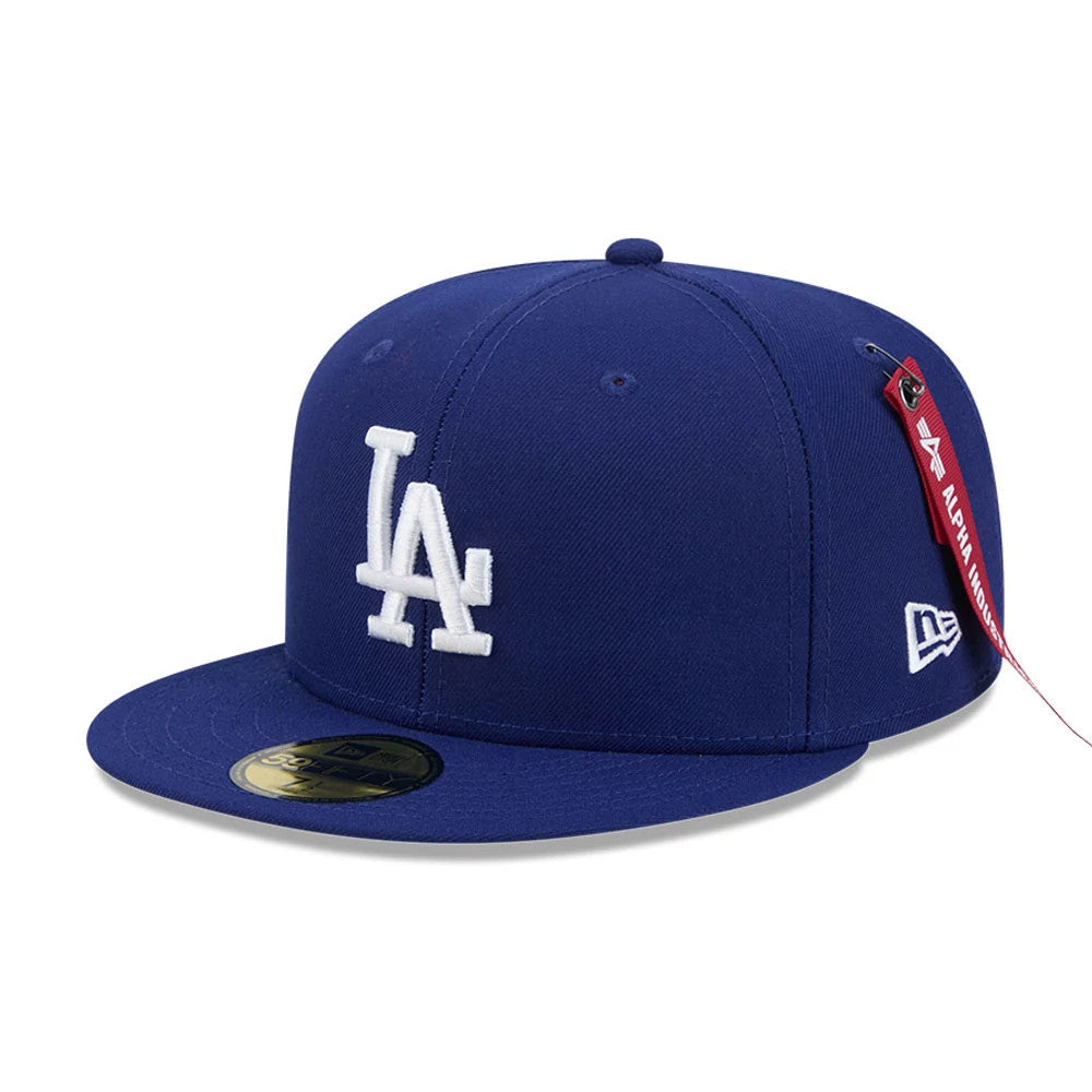 Pictured is this MLB X Alpha LA Dodgers 59FIFTY Fitted cap in Navy. 1