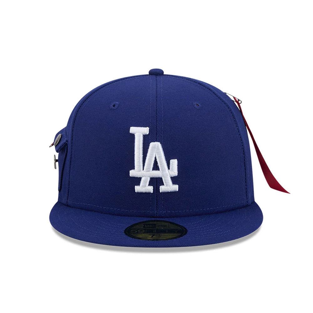 Pictured is this MLB X Alpha LA Dodgers 59FIFTY Fitted cap in Navy. 3