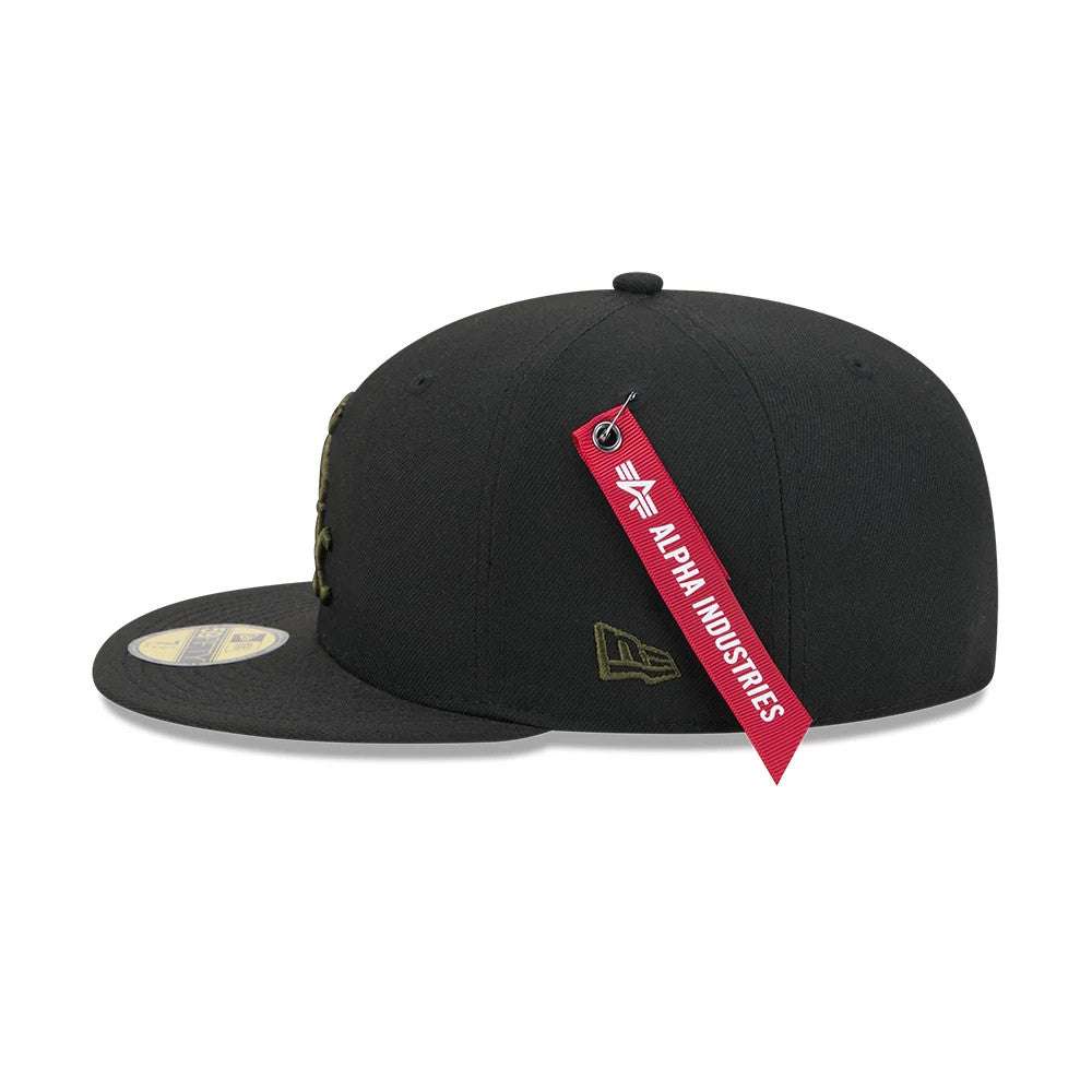 Pictured is this MLB X Alpha Chicago White Sox 59FIFTY Fitted cap in black. 5