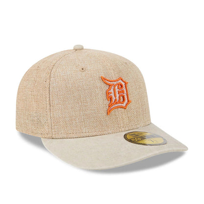 Pictured is this MLB Halloween Detroit Tigers 59FIFTY Fitted cap in beige. 4