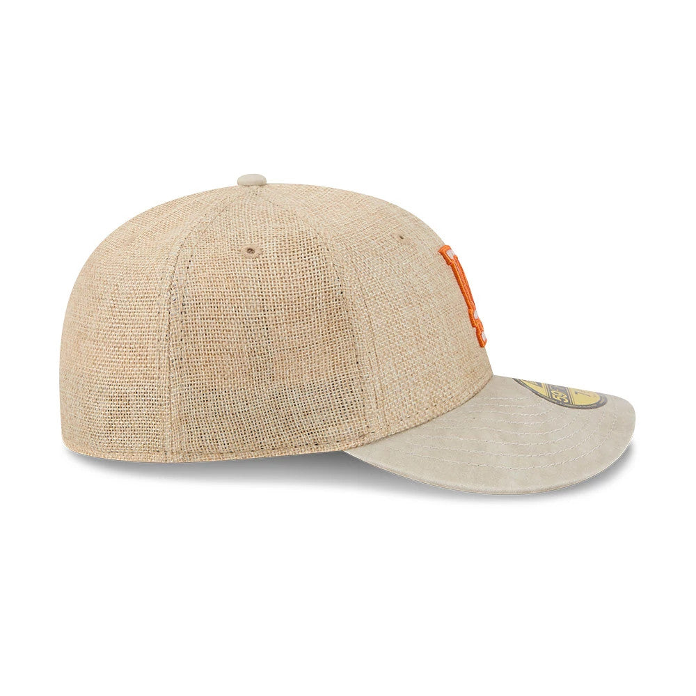 Pictured is this MLB Halloween LA Dodgers 59FIFTY Fitted cap in beige. 7