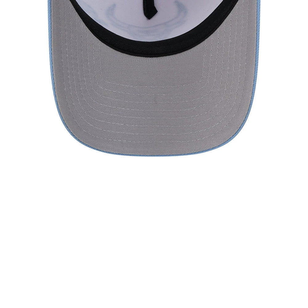 Pictured is this NBA Halloween Chicago Bulls 9FORTY A-Frame cap in white. 2