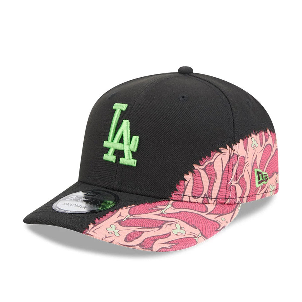 Pictured is this MLB Halloween LA Dodgers 9FIFTY Snapback cap in black. 1