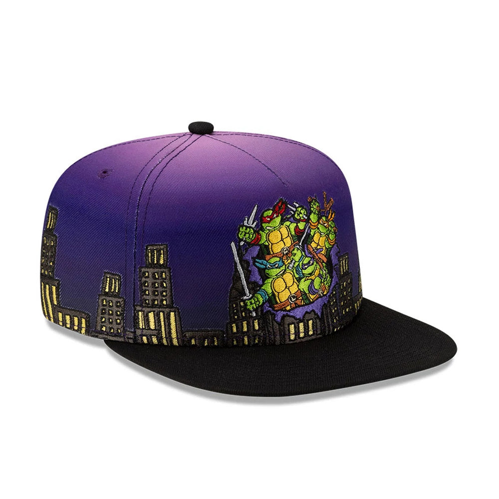 Pictured is this Teenage Mutant Ninja Turtles Skyline 59FIFTY A-Frame Fitted cap in purple & black. 4