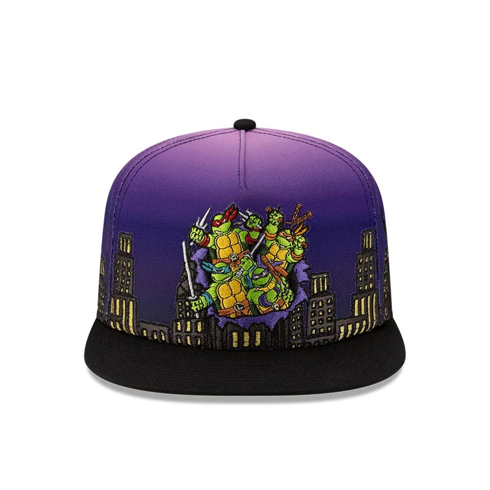 Pictured is this Teenage Mutant Ninja Turtles Skyline 59FIFTY A-Frame Fitted cap in Purple. 3