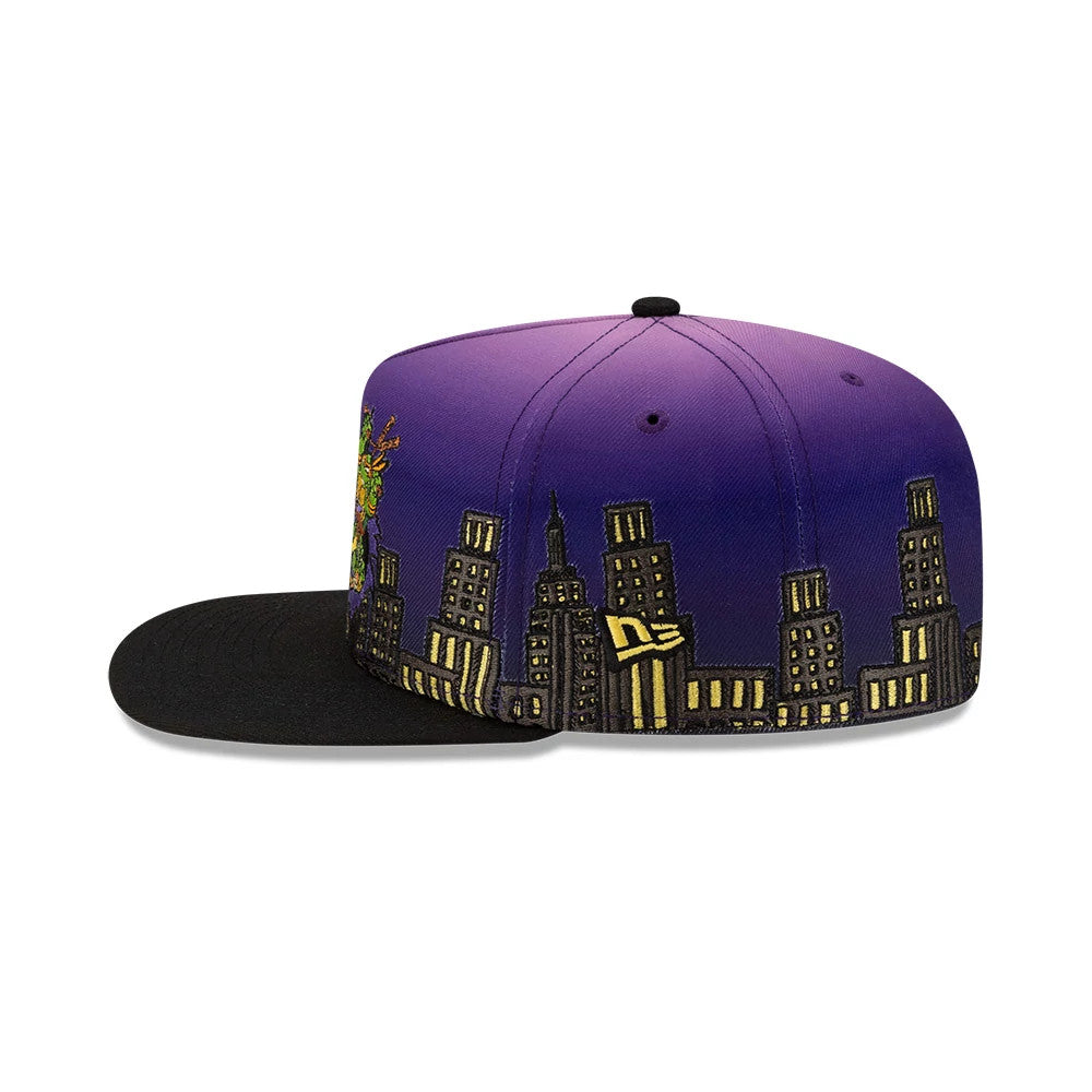 Pictured is this Teenage Mutant Ninja Turtles Skyline 59FIFTY A-Frame Fitted cap in purple & black. 6